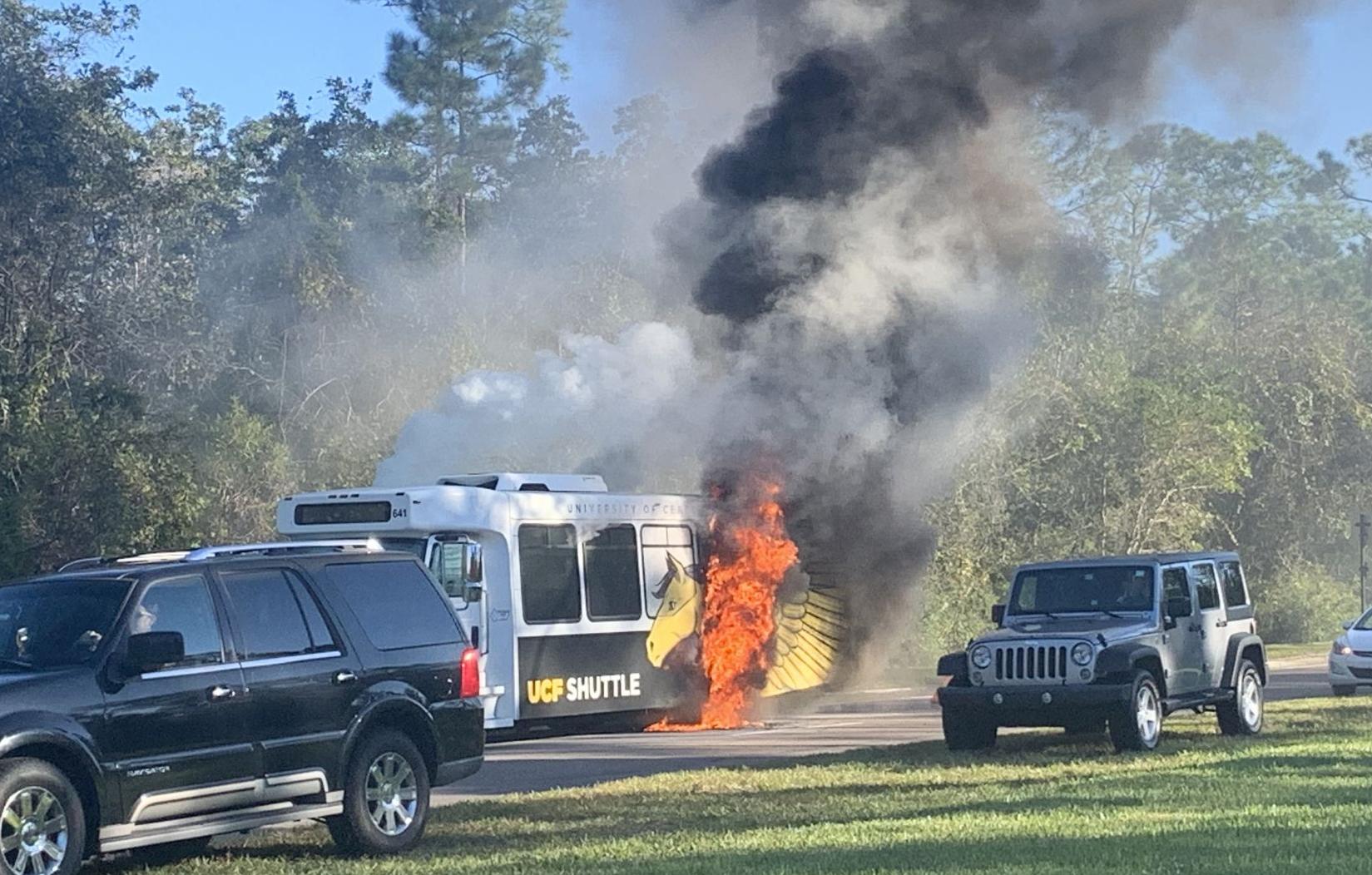 Shuttle Catches Fire (USE TOP)